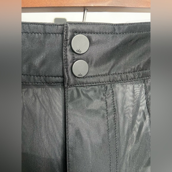 ALO Yoga Black Sheer Wide Leg Pants - Picture 7 of 10